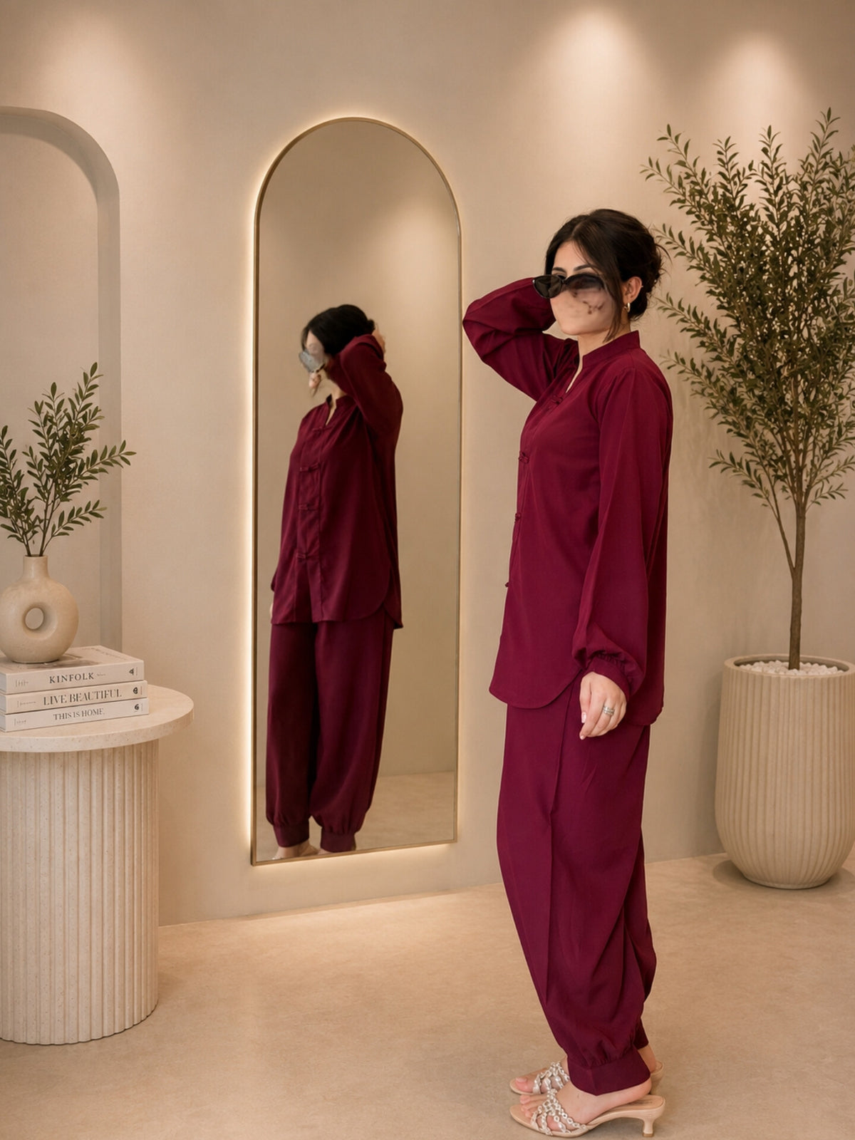 Mandarin Set - Burgundy